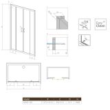 Drzwi Prysznicowe Premium Plus Szkło Brązowe DWD 140 33353-01-08N Radaway