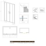 Drzwi Prysznicowe Premium Plus Szkło Brązowe DWD 180 33373-01-08N Radaway
