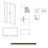 Drzwi Prysznicowe Premium Plus Szkło Fabric DWD 160 33363-01-06N Radaway