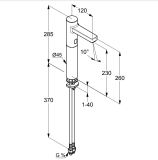 Elektroniczna Bateria Umywalkowa Zenta Wysoka DN 15 3810605 Kludi