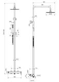 Zestaw Prysznicowy Rain Pi Chrom 91-153 cm Excellent