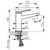 Bateria Umywalkowa Stojąca Seppia Czarny Mat FD1-SPA-2-22 Fdesign