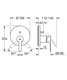 Bateria Podtynkowa do Obsługi Dwóch Wyjść Wody Lineare  24064001 Grohe