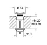 Korek Umywalkowy Warm Sunset 65807DA0 Grohe