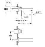 Bateria Umywalkowa Eurocube Podtynkowa M 19895AL0 Grohe