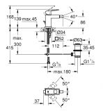 Bateria Bidetowa Eurocube DN 15 S 23138AL0 Grohe