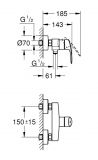 Bateria Prysznicowa Eurosmart 33555003 Grohe