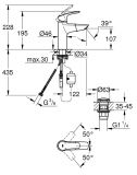 Bateria Umywalkowa Eurosmart Rozmiar M 23976003 Grohe