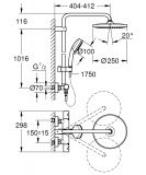 Zestaw Prysznicowy Tempesta Cosmopolitan System 250 26670000 Grohe