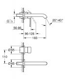 2-Otworowa Bateria Umywalkowa, Rozmiar M Essence Stal Nierdzewna 19408DC1 Grohe