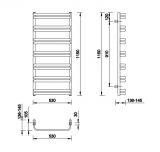 Grzejnik Dax 1130x530 Czarny Mat DAX1130-530 Emporia