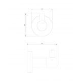 Haczyk Pojedynczy Modern Project Czarny MP60110BL Omnires