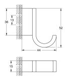 Haczyk / Wieszak Selection Phantom Black 41216KF0 Grohe