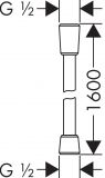 Wąż Prysznicowy Isiflex 160 cm Czarny Mat 28276670 Hansgrohe