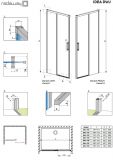 Drzwi wnękowe 100 prawe 387014-01-01R Idea DWJ Radaway