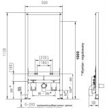 JOMOTECH 112 stelaz do bidetu z przyłączem 174-94000297-00 Werit Jomo