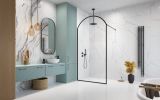 Kabina Prysznicowa Walk-In Volta II Czarny Lewy 10201016-54-56L Radaway