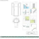 Kabina Asymetryczna Nes PTJ 80x90 Prawa 10052000-01-01R+10052600-01-01 Radaway