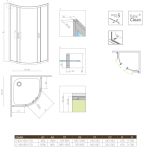 Kabina Asymetryczna Premium Plus Szkło Brązowe 1700 E 100x80 30481-01-08N Radaway