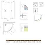 Kabina Asymetryczna Premium Plus Szkło Brązowe 1900 E 120x90 30493-01-08N Radaway