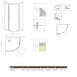 Kabina Asymetryczna Premium Plus Szkło Brązowe 1900 E 90x80 30492-01-08N Radaway