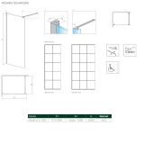 Kabina Nes Walk-In II 100 Czarna Factory 10013100-54-55 Radaway