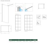 Kabina Nes Walk-In II 110 Czarna Factory 10013110-54-55 Radaway