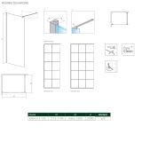Kabina Nes Walk-In II 120 Czarna Factory 10013120-54-55 Radaway