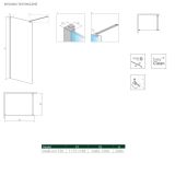 Kabina Nes Walk-In II 120 Czarna 10013120-54-01 Radaway