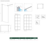 Kabina Nes Walk-In II 80 Czarna Factory 10013080-54-55 Radaway