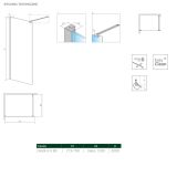 Kabina Nes Walk-In II 80 Czarna 10013080-54-01 Radaway
