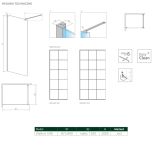 Kabina Nes Walk-In II 90 Czarna Factory 10013090-54-55 Radaway