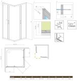 Kabina Premium Plus Szkło Brązowe C 90x90 30453-01-08N Radaway