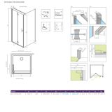 Kabina Prysznicowa Eos KDJ B 90x90 Lewe 137403-01-01L Radaway