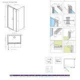 Kabina Prysznicowa Eos KDS I 100x90 Lewe 137551-01-01L Radaway
