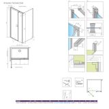 Kabina Prysznicowa Eos KDS I 1200x900 Lewe 137554-01-01L Radaway
