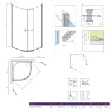 Kabina Prysznicowa Eos PDD I 80x80 137603-01-01 Radaway