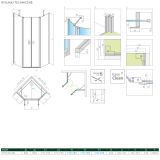 Kabina Symetryczna Nes PTD 80x80 10051000-01-01+10051400-01-01 Radaway