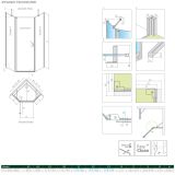 Kabina Symetryczna Nes PTJ 80x80 Lewe 10052000-01-01L+10052500-01-01 Radaway