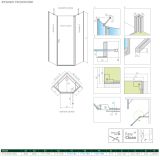 Kabina Symetryczna Nes PTJ Czarne 80x80 Prawa 10052000-54-01R+10052500-54-01 Radaway