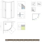 Kabina Symetryczna Premium Plus 1900 A 80x80 30413-01-01N Radaway