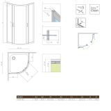 Kabina Symetryczna Premium Plus 1900 A 85x85 30420-01-01N Radaway