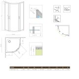 Kabina Symetryczna Premium Plus Szkło Brązowe 1700 A 80x80 30411-01-08N Radaway