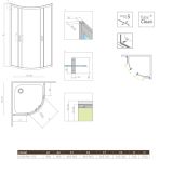 Kabina Symetryczna Premium Plus Szkło Brązowe 1700 A 90x90 30401-01-08N Radaway