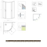Kabina Symetryczna Premium Plus Szkło Brązowe 1900 A 100x100 30423-01-08N Radaway
