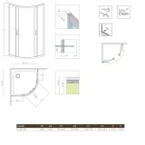 Kabina Symetryczna Premium Plus Szkło Brązowe 1900 A 80x80 30413-01-08N Radaway