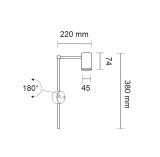 Kinkiet Dakata Czarny 4490 Shilo