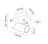 Kinkiet Fussa Czarny 2215 Shilo