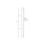 Kinkiet Tubo Brass L 1072D40_L Aldex