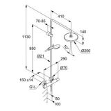 Kolumna Prysznicowa Logo Dual Shower Termostatyczna 680940500 Kludi